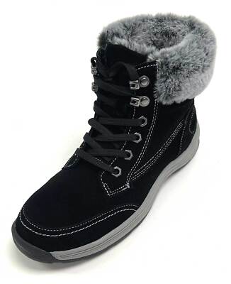 Tundra Surrey Lace Up Style Faux Fur Lined Water Repellent Women's Boots   Black