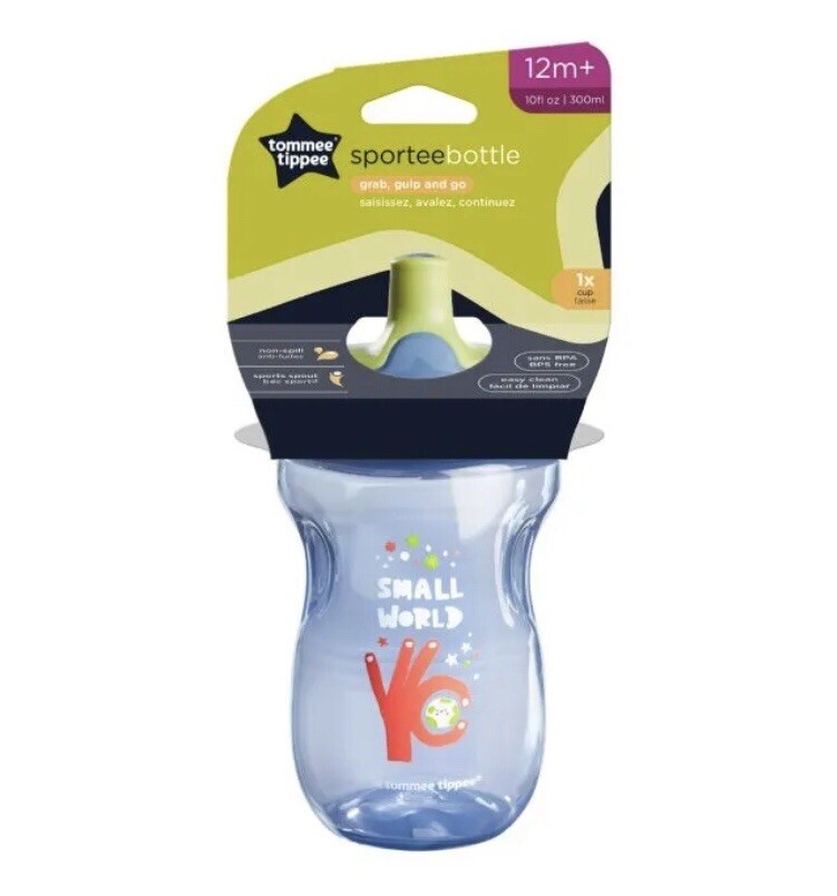 Tommee Tippee Sportee Bottle Sippy Cup,10 Oz, 12+ Months, Blue