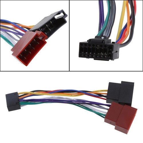 Adaptador conector arnés de cableado ISO 16 pines radio estéreo para automóvil para Kenwood - Imagen 7 de 23