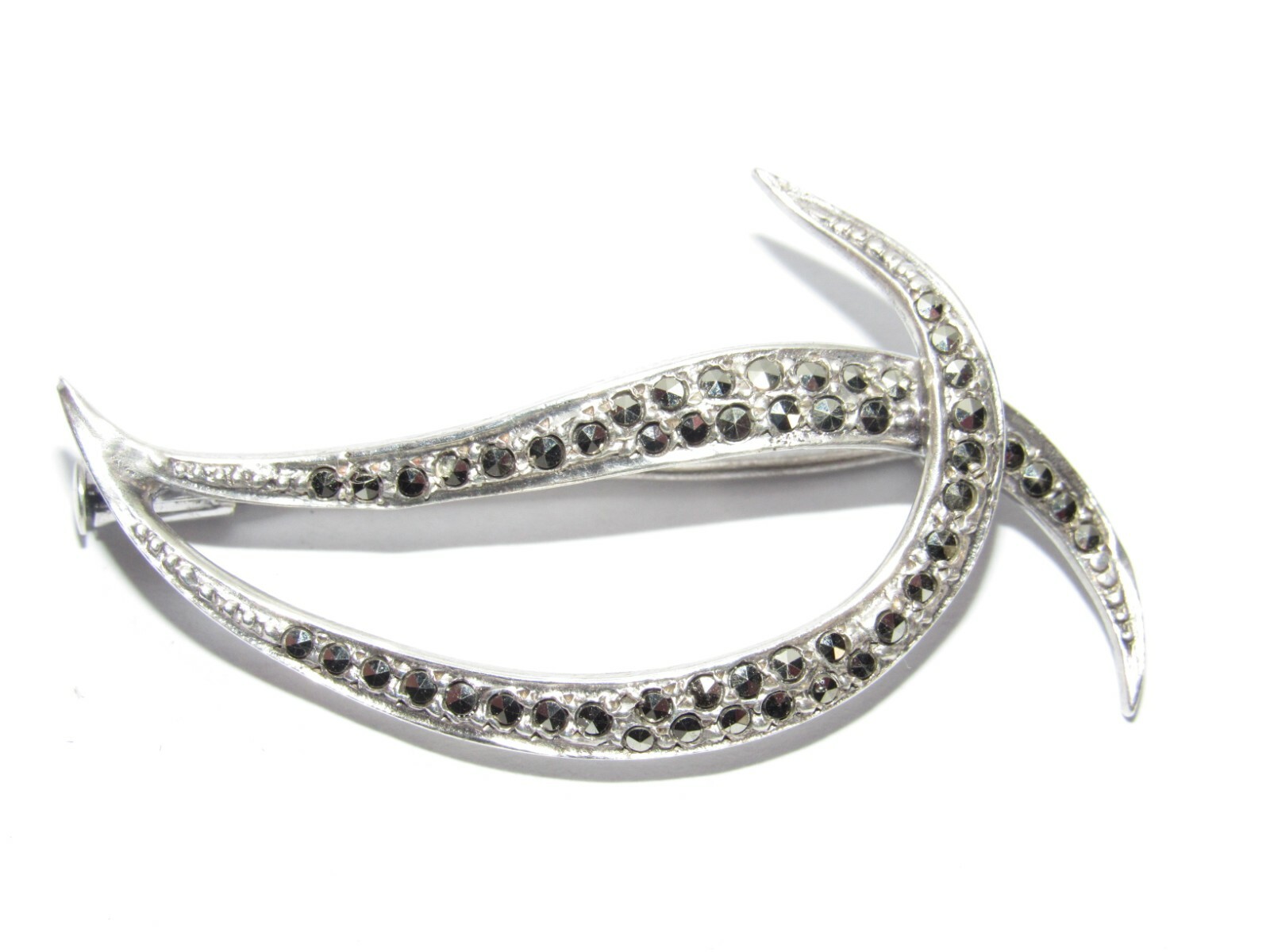 Antique Brooch Pin Solid Silver 925 Hallmark Crab… - image 1