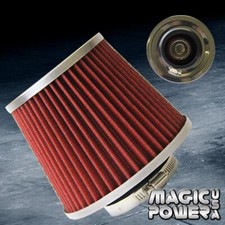 Universal 3 Inch Jdm Short Ramturbocold Air Flow Intake Filter Silver Blue
