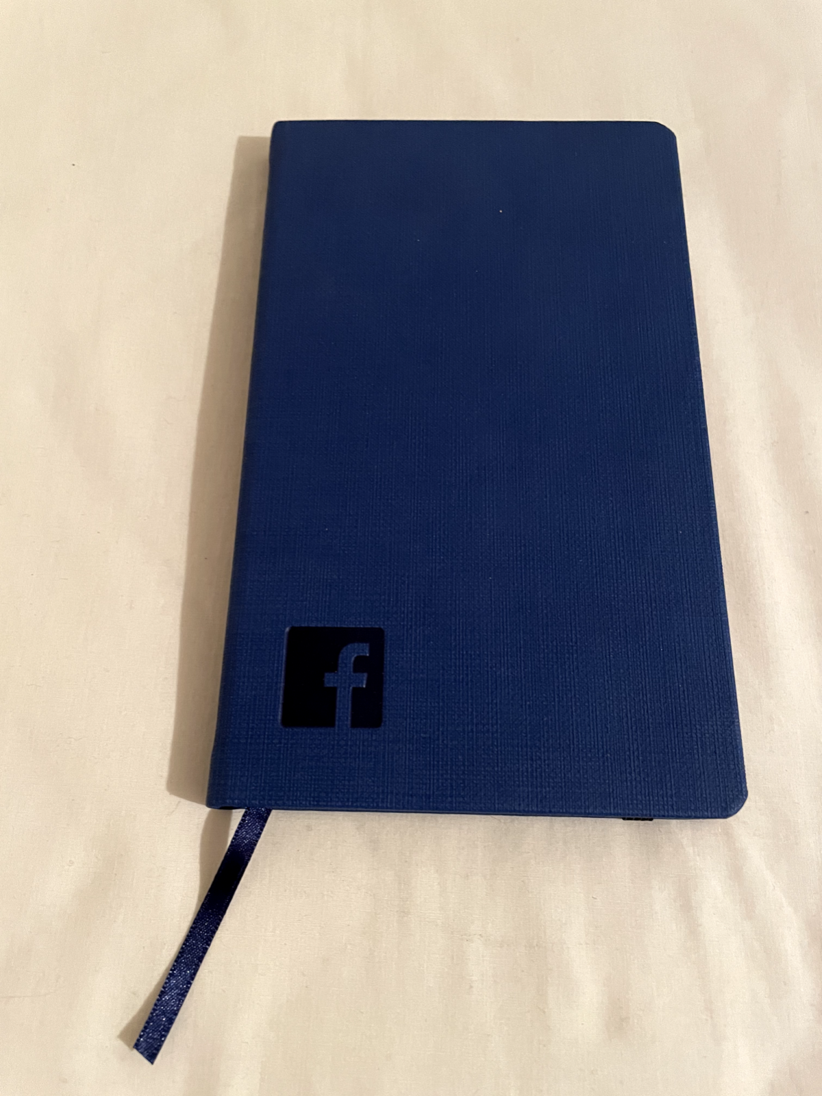 Korean Blue Elastic Ribbon Notebook - Facebook Journal & Pocket Folder-image