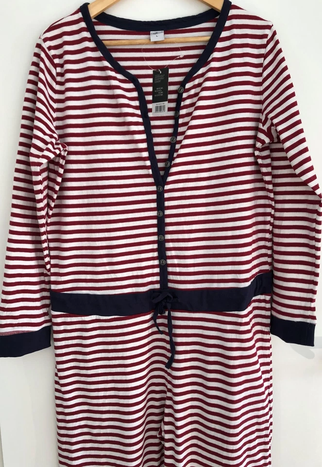 Mujer Mono Blanco / Rojo 100% Algodón Talla L Nuevo UP2FASHION + Regalos - Imagen 3 de 4