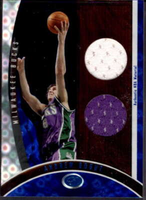 Andrew Bogut 2006-07 Bowman Elevation Executive Level Relics Dual Blue #DRAB 