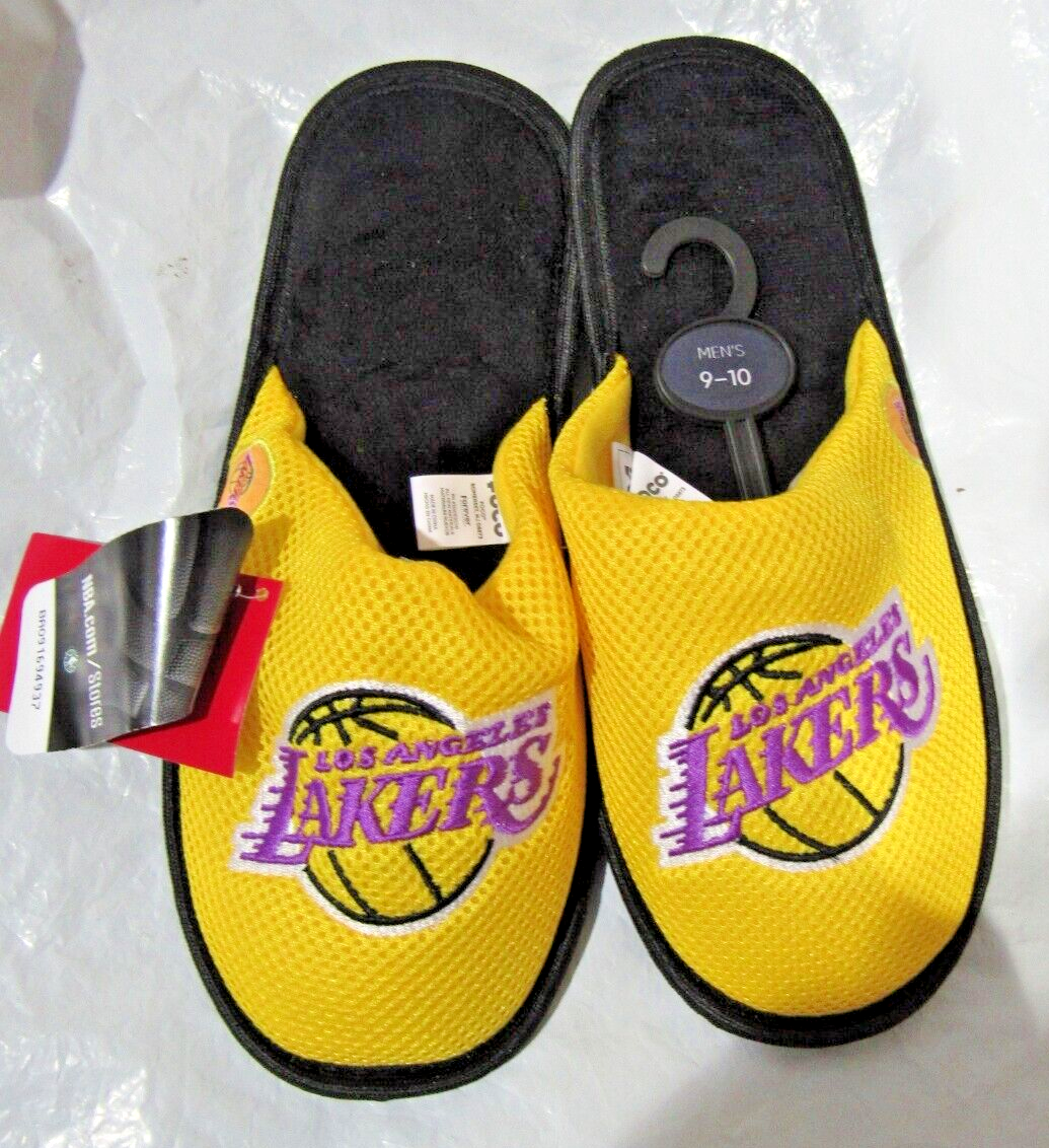 SAOLA Pantofole slide in rete NBA Los Angeles Lakers suola a righe taglia M di FOCO