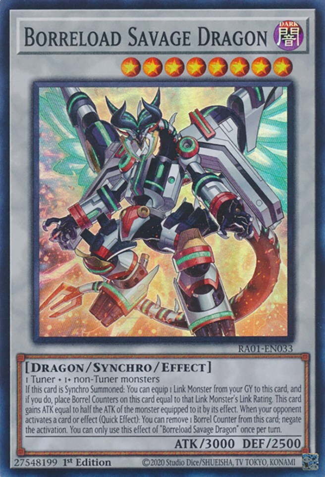 Borreload Savage Dragon RA01-EN033 Super Rare Yu-Gi-Oh TCG Card