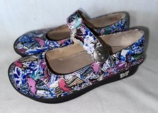 Alegria Paloma PAL-219 Multicolor Birds Mary Jane Shoes Sz 37