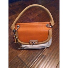 Cole Haan Satchel Top Handle Bag Leather Colorblock Small Designer Purse