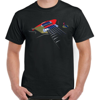 Gitarre T-Shirt Perspektive Herren Gitarrist Akustik E-Bass Rock Musik Band