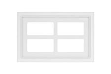 Window for garage doors for retrofitting external dimensions 532 x 344 mm in RAL 9010 / 7016