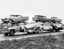 1950s Ford Cars On 10 Wheel Semi Auto Transporter Rig Photo 9