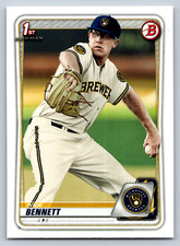 2020 1st Bowman #BP-140 Nick Bennett Milwaukee Brewers Baseball Card