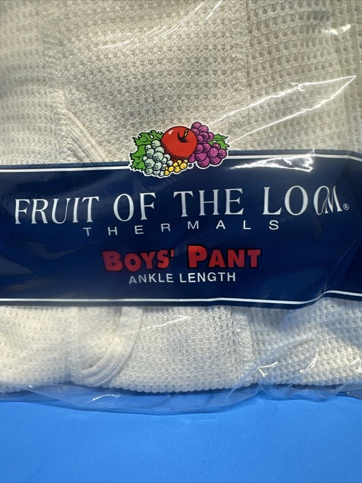 Calça térmica masculina Fruit of the Loom média 10-12 longa Johns nova na caixa 1999 - Imagem 2 de 4