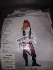California Costume Posh Pirate Girls Pirate Halloween Size XL 12-14 New