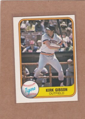 1981 FLEER BASEBALL KIRK GIBSON ROOKIE #481 TIGERS NM/NM+ *E1527