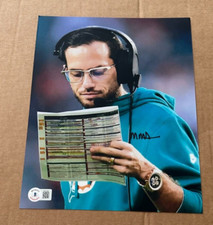 MIKE MCDANIEL MIAMI DOLPHINS HEAD COACH SIGNED 8X10 PHOTO BECKETT CERTIFIED #8