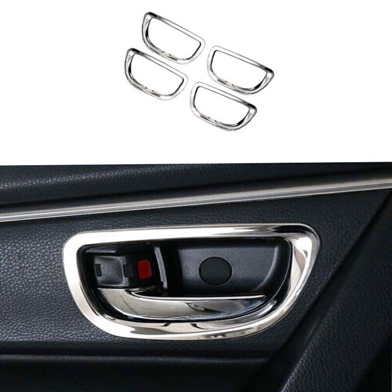 For Toyota Corolla 2014-2019 Inner Door Handle Lock Frame Chrome Steel Trim 4pcs