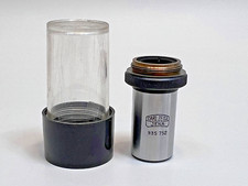 Vintage Carl Zeiss Planachromat Microscope Objective Lens 2,5 /0,07 160 w/Case