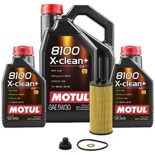 7L Motul 8100 X-CLEAN+ 5W30 Wix Filter Motor Oil Change Kit For BMW LL-04 API SN