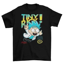 Tiny Rick NES Funny TV unisex T-Shirt Nintendo New