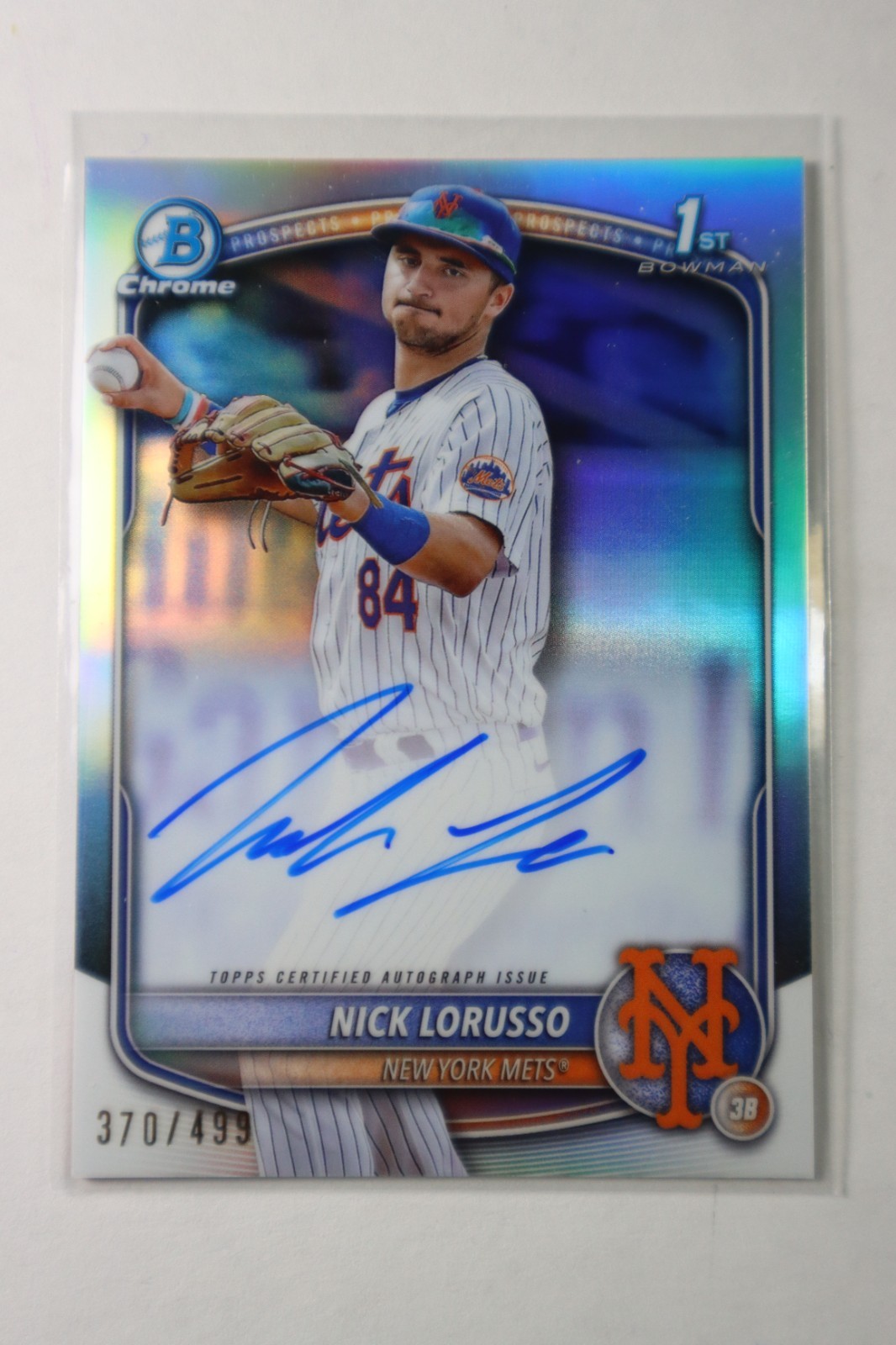 2025 Bowman Chrome Nick Lorusso Auto #CPA-NL  /499 Refractor Mets 