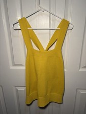 LOFT Woman’s Knit Cross Back Tank Yellow Size Small