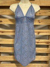 Victoria's Secret Blue Lace Pullover Slip Dress Lingerie Woman's Size XL KG JD