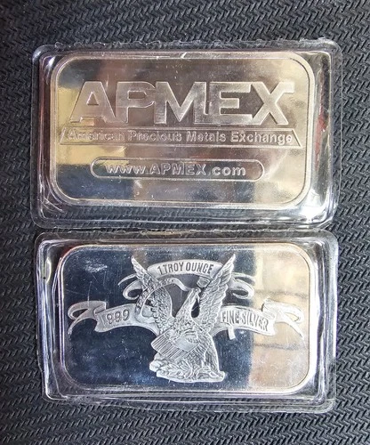 1 Troy Ounce American Precious Metals Exchange (APMEX) .999 Fine Silve Bar. ✔️