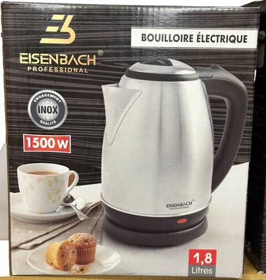 Eisenbach Professioneller Wasserkocher Edelstahl 1,8L NEU