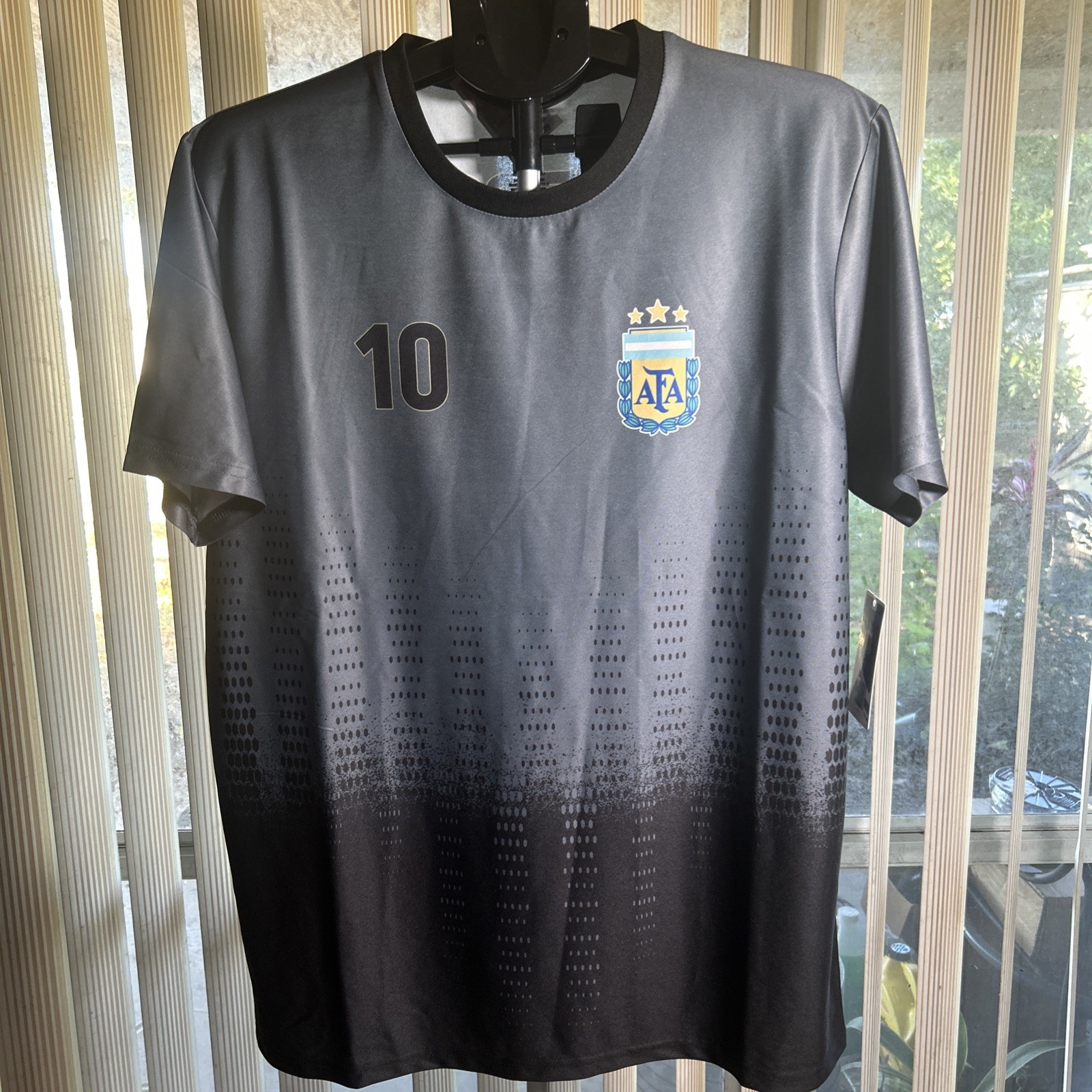 New With Tags Messi #10 Argentinia AFA Gray Jersey Size L