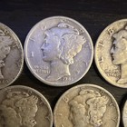 Lot Of 10 US 10C Dimes Mixed Lot 1888-1960 90% Silver Business Strike S Mint — photo 5