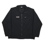 NIKE Mens Black St Josephs Hawks Track Jacket M Polyester Zip Plain Sportswear