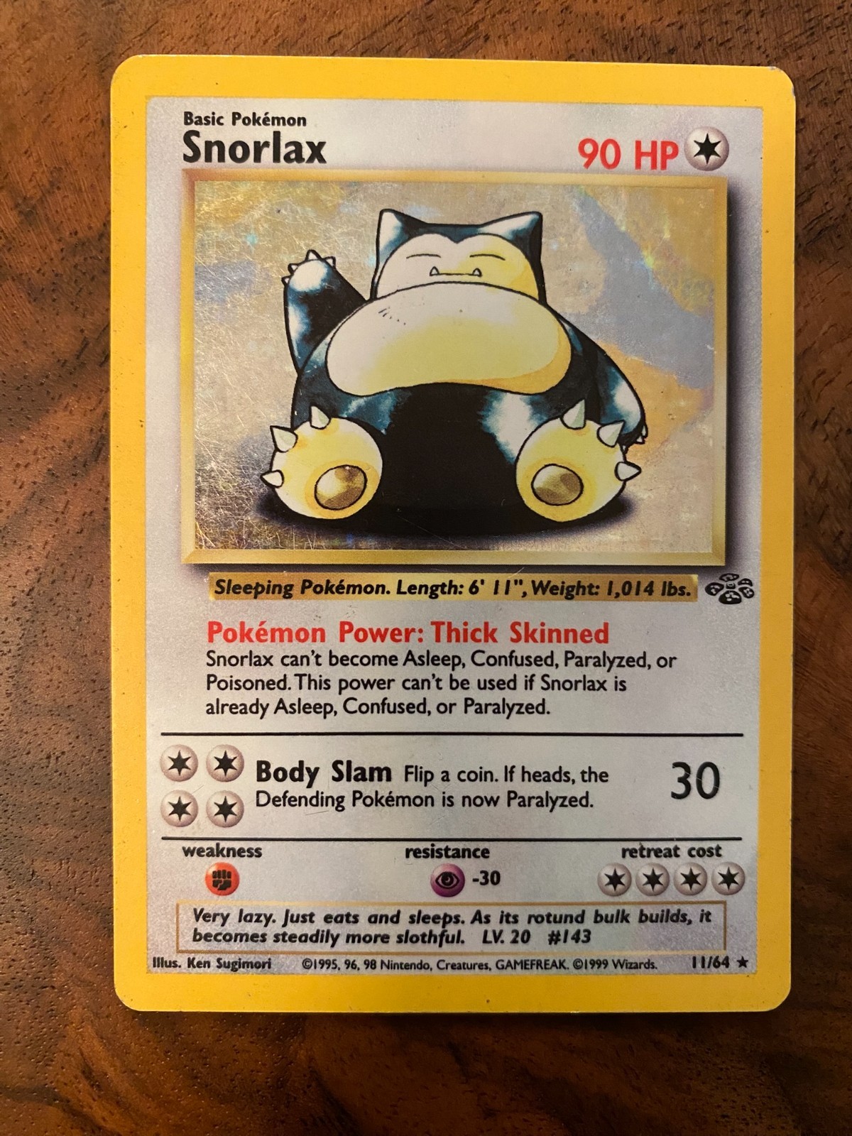 Snorlax 11/64 Jungle Holo MP
