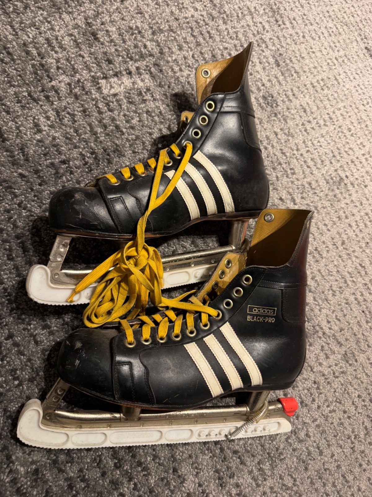 Vintage Adidas Eishockey Schlittschuhe Modell Canada BLACK-PRO Schlittschuhe 2