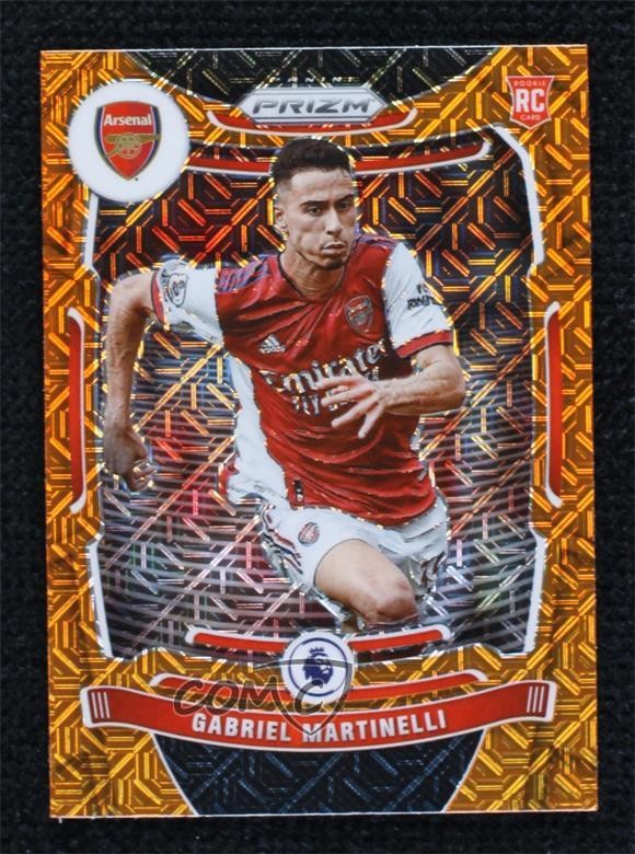 2021-22 Panini Prizm Premier League Orange Mojo Gabriel Martinelli #203 0r5k