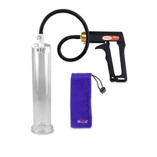 LeLuv MAXI Penis Pump + Premium Hose | Black/Grey w/ Gauge Options | 1.35"-5.0"
