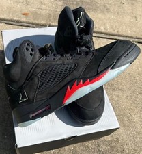 Nike Air Jordan 5 Retro Halloween Black Red Glow in Dark Spooky Men's Sneakers