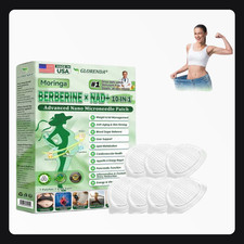 GLORENDA Moringa Berberine x NAD 10-in-1 Advanced Nano Microneedle Patch 7pcs 