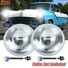 Fit Ford Fairlane 1955 1956 1957 2pcs 7inch Round Led Headlights Housing Chrome Fit Ford Fairlane 1955 1956 1957 2pcs 7inch Round Led Headlights Housing Chrome