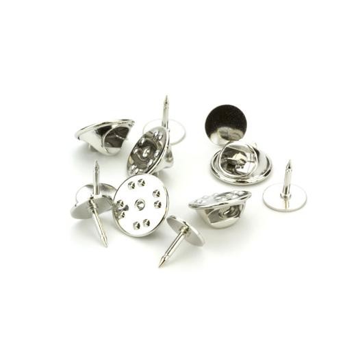 Hobby & Crafting Fun 8mm Clutch Pins 5pcs - Silver Tone #7501