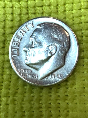1948 D Roosevelt Dime 90% Silver Fine VF