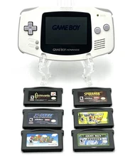 Game Boy Advance Console Bundle AGB-001 + 6 Games X-Men Castlevania WORKING
