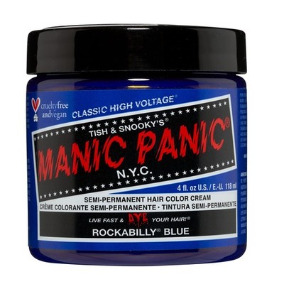 Manic Panic Rockabilly Blue Hair Dye 4 Ounce Vegan Semi Permanent Color Agent