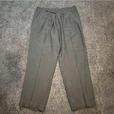 Vintage Men  s Giorgio Armani Pleated Dress Pants Cuffed Silk Size 38