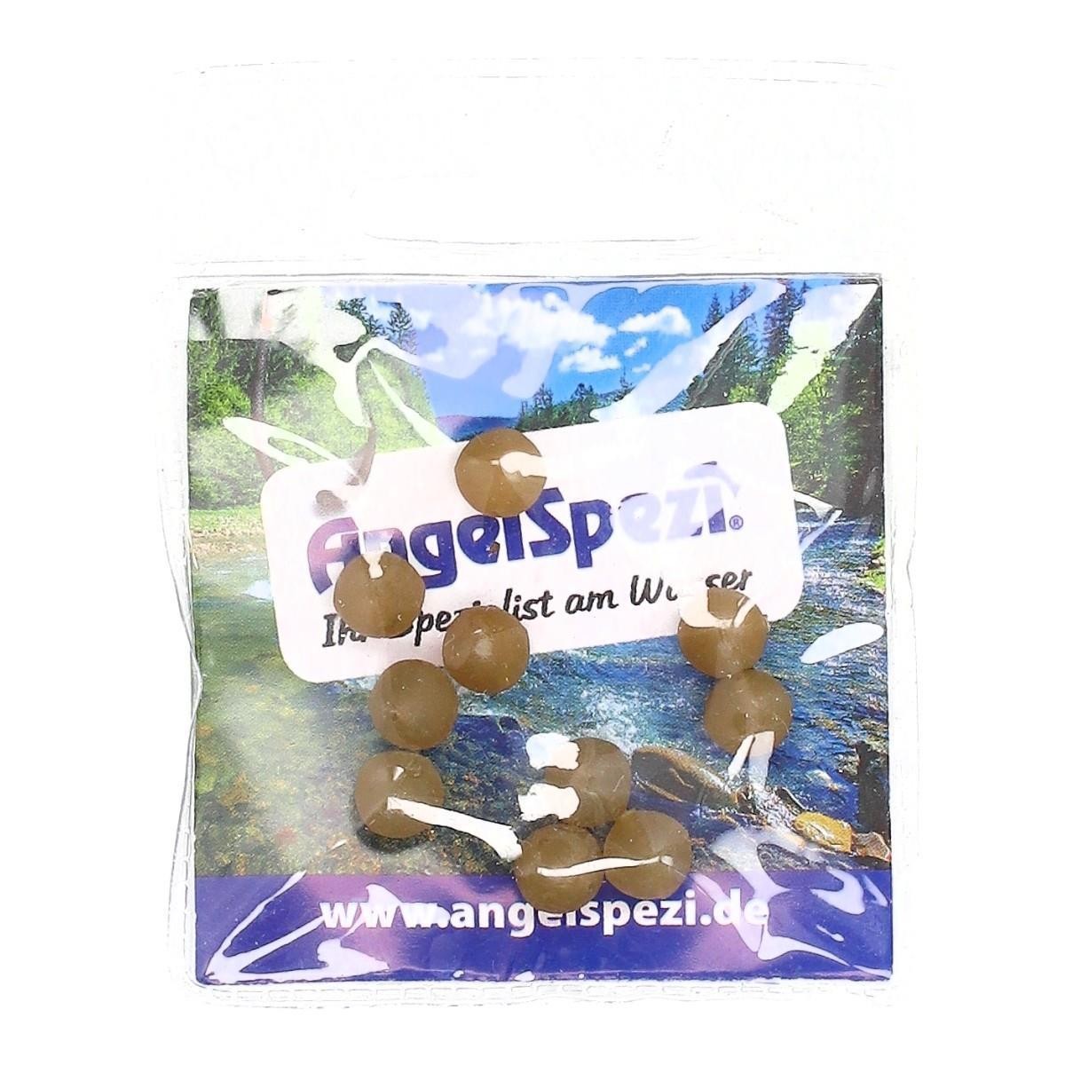 Рези шарики Angelspezi OG 4 мм / 10 штук, оливково-зеленый Гуммиперлен