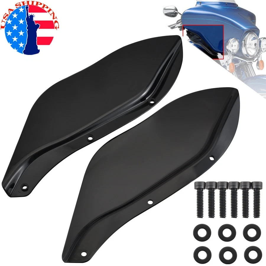 Deflector de aire parabrisas lateral carenado 2 piezas para Harley-Davidson Electra Glide Foto 4 de 4