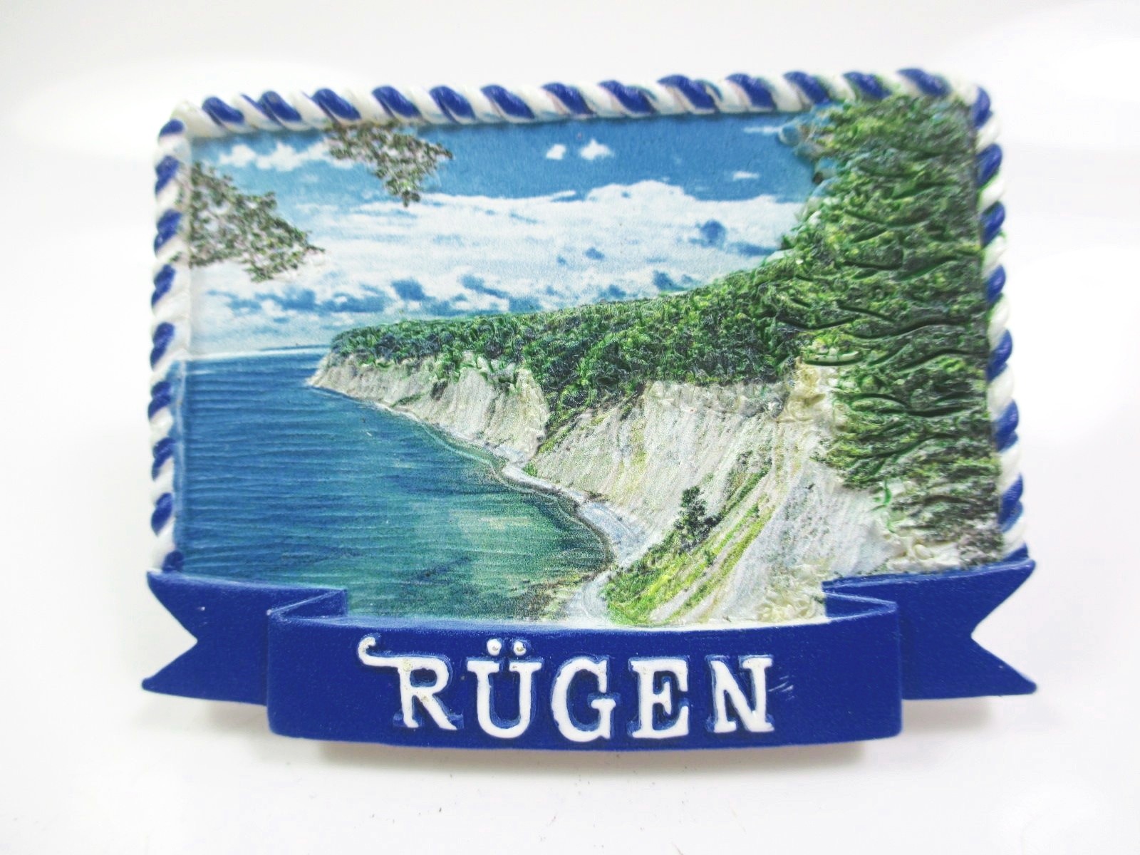 Rügen Baltic Sea chalk cliff premium magnet poly souvenir Germany (17)
