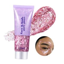 Pink Face Body Glitter Gel,Pink Face Paint Makeup 03 Pink Body Glitter