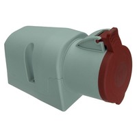 Cee Wandsteckdose 32A 5-Polig Starkstrom Mit Deckel Rot IP44 400V 6H