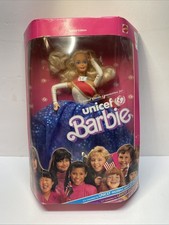 Vintage 1989 Mattel Unicef Barbie Doll New NIB Red, White, Blue Gown New NRFB